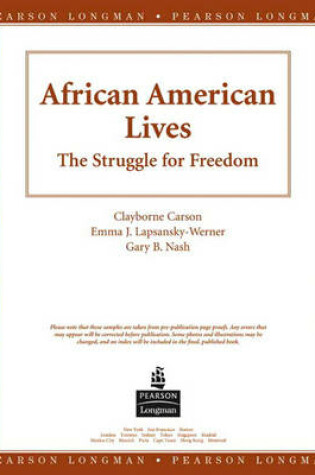 Cover of African American Lives, American History, Preliminary Edition, Single Volume Edition