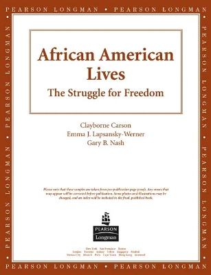 Book cover for African American Lives, American History, Preliminary Edition, Single Volume Edition