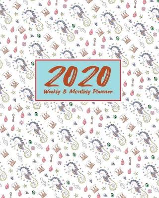 Book cover for 2020 Planner Weekly & Monthly 8x10 Inch Pretty Seahorse