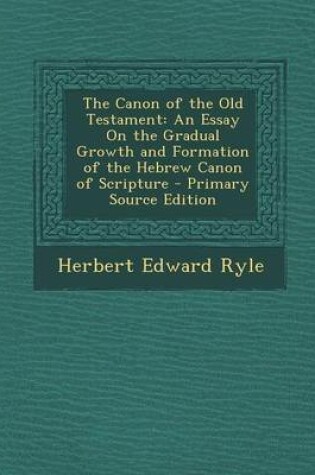 Cover of The Canon of the Old Testament