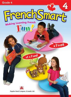 Book cover for Frenchsmart Grade 4 - Learning Workbook for Fourth Grade Students - French Language Educational Workbook for Vocabulary, Reading and Grammar!