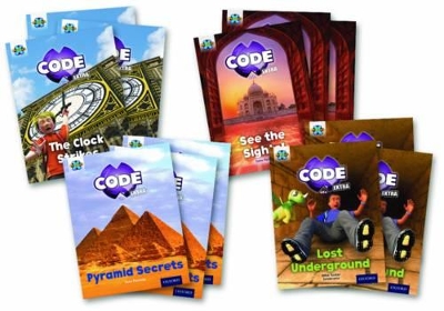 Book cover for Project X CODE Extra: Purple Book Band, Oxford Level 8: Wonders of the World and Pyramid Peril, Class pack of 12