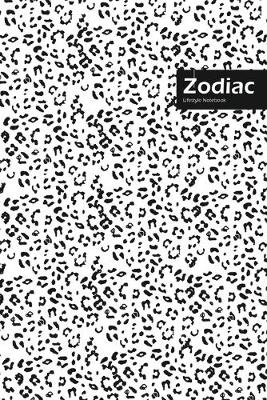 Book cover for Zodiac Lifestyle, Animal Print, Write-in Notebook, Dotted Lines, Wide Ruled, Medium Size 6 x 9 Inch, 144 Pages (White)