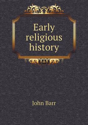 Book cover for Early religious history