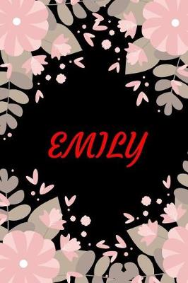Book cover for Emily Personalised Flower Writing 120 Pages