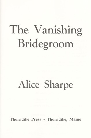 Cover of The Vanishing Bridegroom