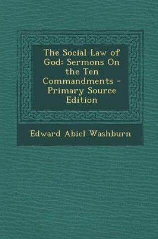 Cover of The Social Law of God