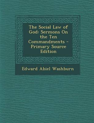 Book cover for The Social Law of God