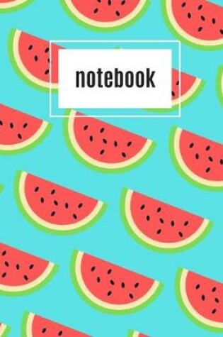 Cover of Watermelon print turquoise notebook