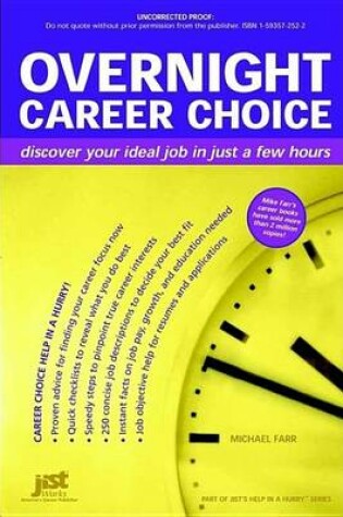 Cover of Overnight Career Choice: Discover Your Ideal Job in Just a Few Hours