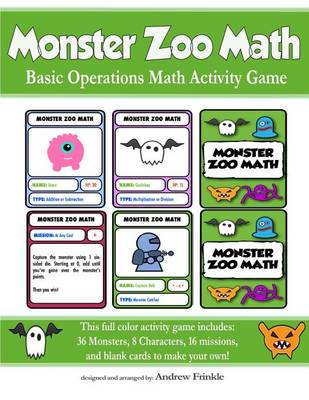 Book cover for Card Game in a Book - Monster Zoo Math