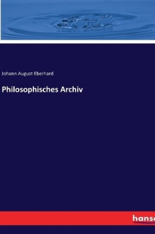 Cover of Philosophisches Archiv
