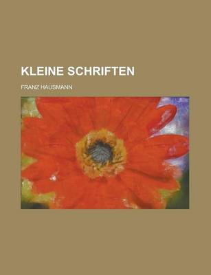 Book cover for Kleine Schriften