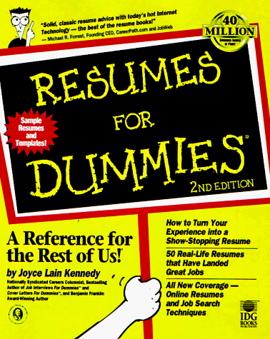 Book cover for Resumes for Dummies