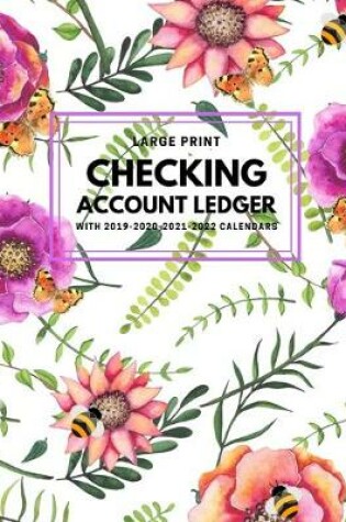 Cover of Checking Account Ledger with 2019-2020-2021-2022 Calendars