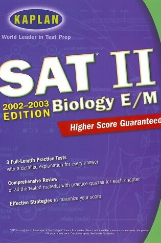 Cover of Kaplan SAT II Biology E/M