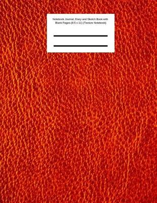 Book cover for Red Notebook Journal, Diary and Sketch Book with Blank Pages (8.5 x 11) (Texture Notebook)