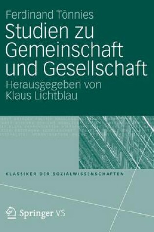 Cover of Studien zu Gemeinschaft und Gesellschaft