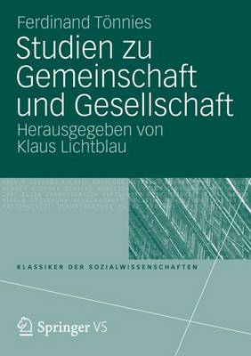 Cover of Studien zu Gemeinschaft und Gesellschaft