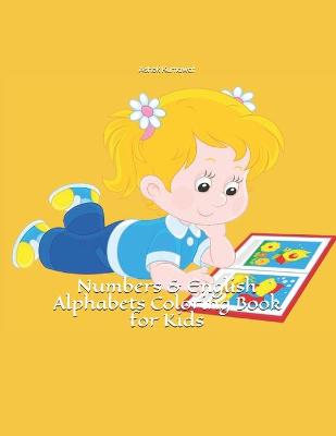 Book cover for Numbers & English Alphabets Coloring Book for Kids