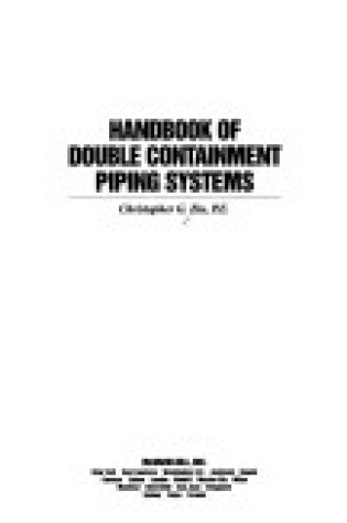 Cover of Handbook of Double Containment Piping Systems