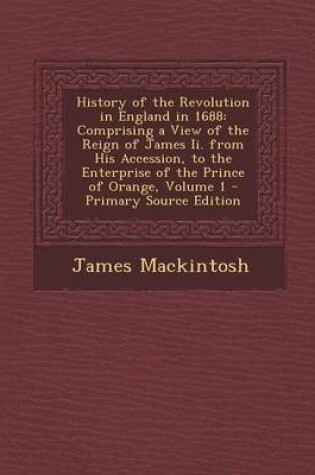 Cover of History of the Revolution in England in 1688