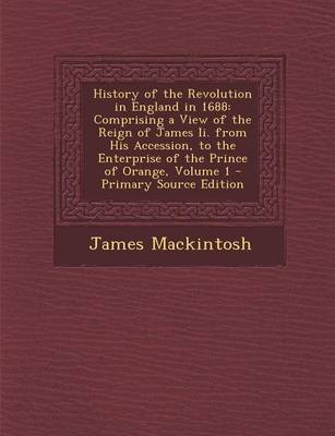 Book cover for History of the Revolution in England in 1688