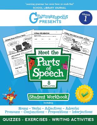 Book cover for The Parts of Speech Workbook, Grade 1