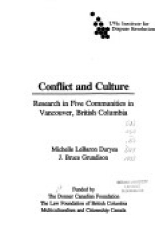 Cover of Conflict and Culture