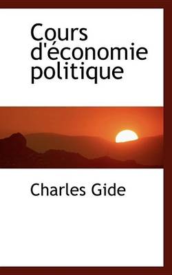 Book cover for Cours D'Conomie Politique