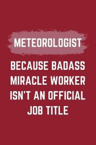 Cover of Meteorologist Because Badass Miracle Worker Isn't An Official Job Title