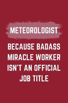 Book cover for Meteorologist Because Badass Miracle Worker Isn't An Official Job Title