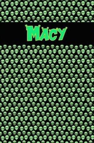 Cover of 120 Page Handwriting Practice Book with Green Alien Cover Macy