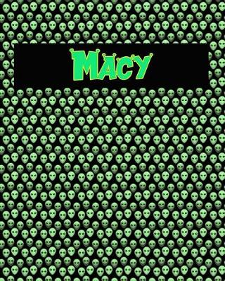 Book cover for 120 Page Handwriting Practice Book with Green Alien Cover Macy