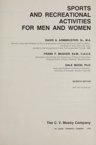 Cover of Sports and Recreational Activities for Men and Women