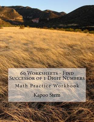 Book cover for 60 Worksheets - Find Successor of 1 Digit Numbers