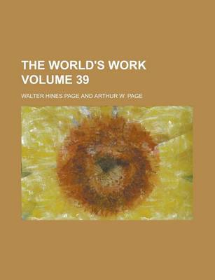 Book cover for The World's Work Volume 39