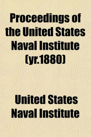 Cover of Proceedings of the United States Naval Institute (Yr.1880)