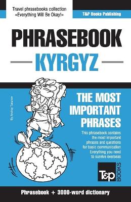 Book cover for English-Kyrgyz phrasebook and 3000-word topical vocabulary