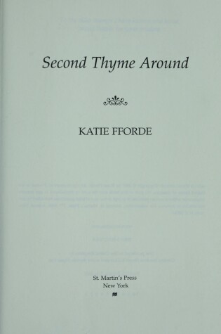 Cover of Second Thyme around
