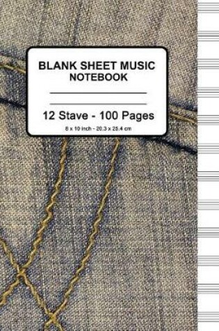 Cover of Blank Sheet Music Notebook - Faux Jeans