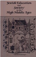 Book cover for Jewish Education and Society in the High Middle Ages