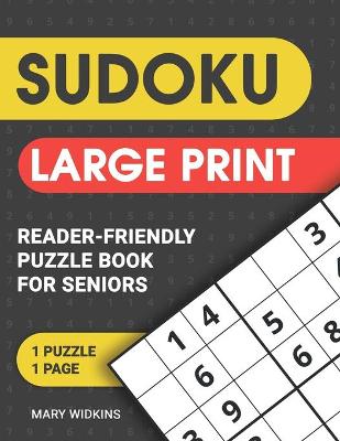 Cover of Sudoku Large Print Reader-Friendly Puzzle Book For Seniors 1 Pazzle - Page