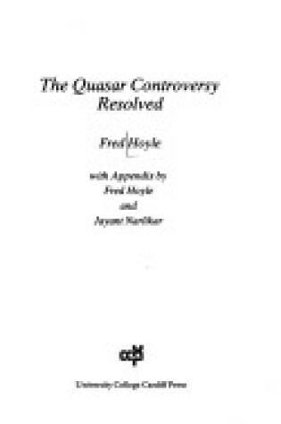 Cover of Quasar Controversy Resolved