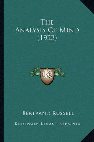 Cover of The Analysis of Mind (1922)