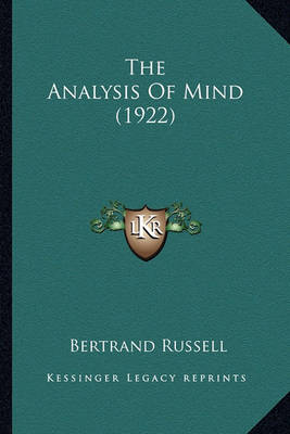 Book cover for The Analysis of Mind (1922)