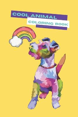 Book cover for cool animal coloring book for kids