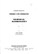 Cover of Schaum's Outline of Technical Mathematics