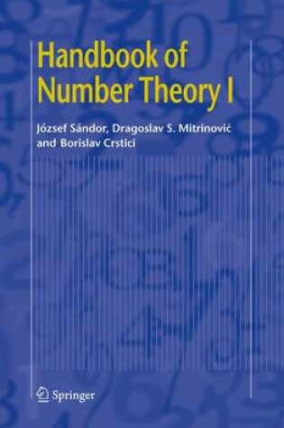 Cover of Handbook of Number Theory I