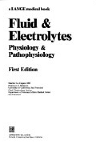 Cover of Fluid and Electrolytes